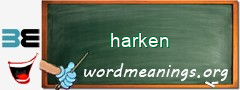 WordMeaning blackboard for harken